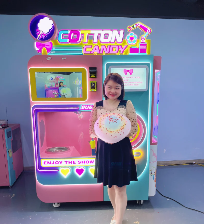 Customized one cotton candy machine for customer of UK